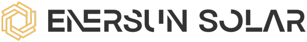 Logo of Enersun Solar with stylized geometric shapes in yellow on the left and the company name in bold black text on the right.